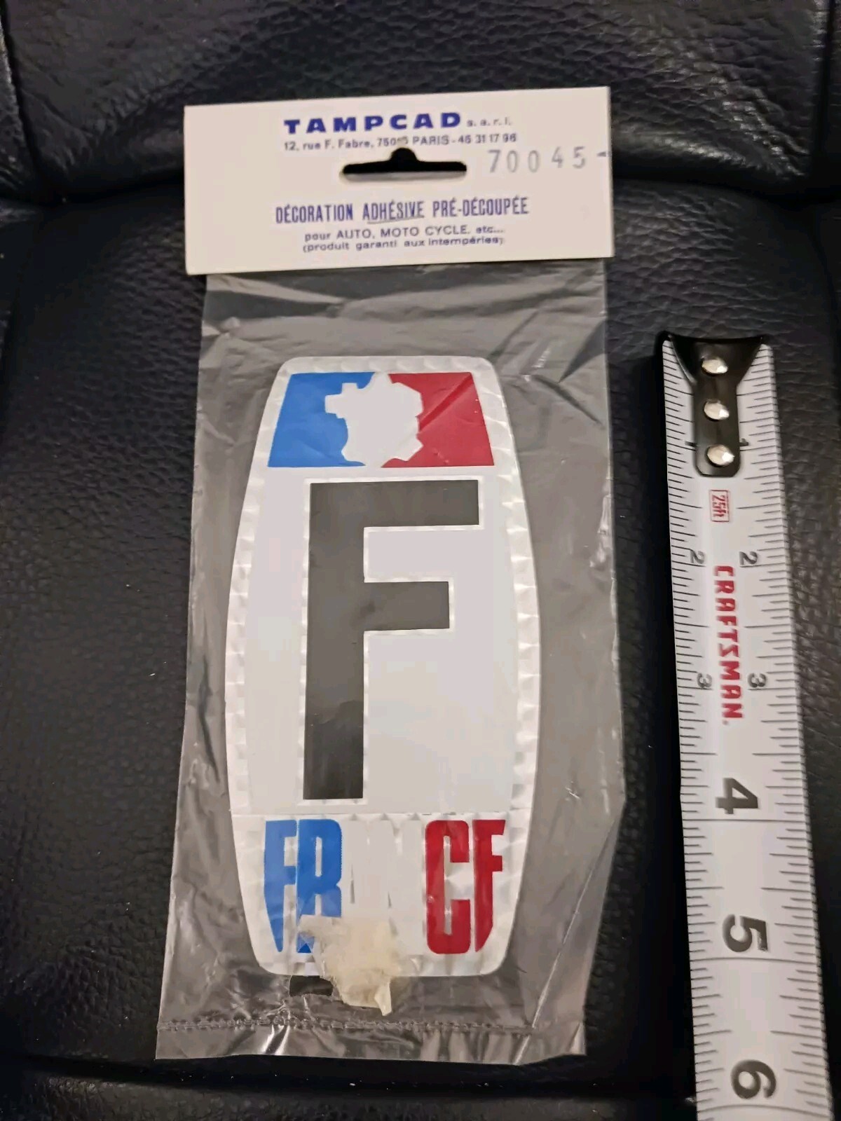 "F" FRANCE Adhesive Decal, For Vehicles, Luggage, Etc.