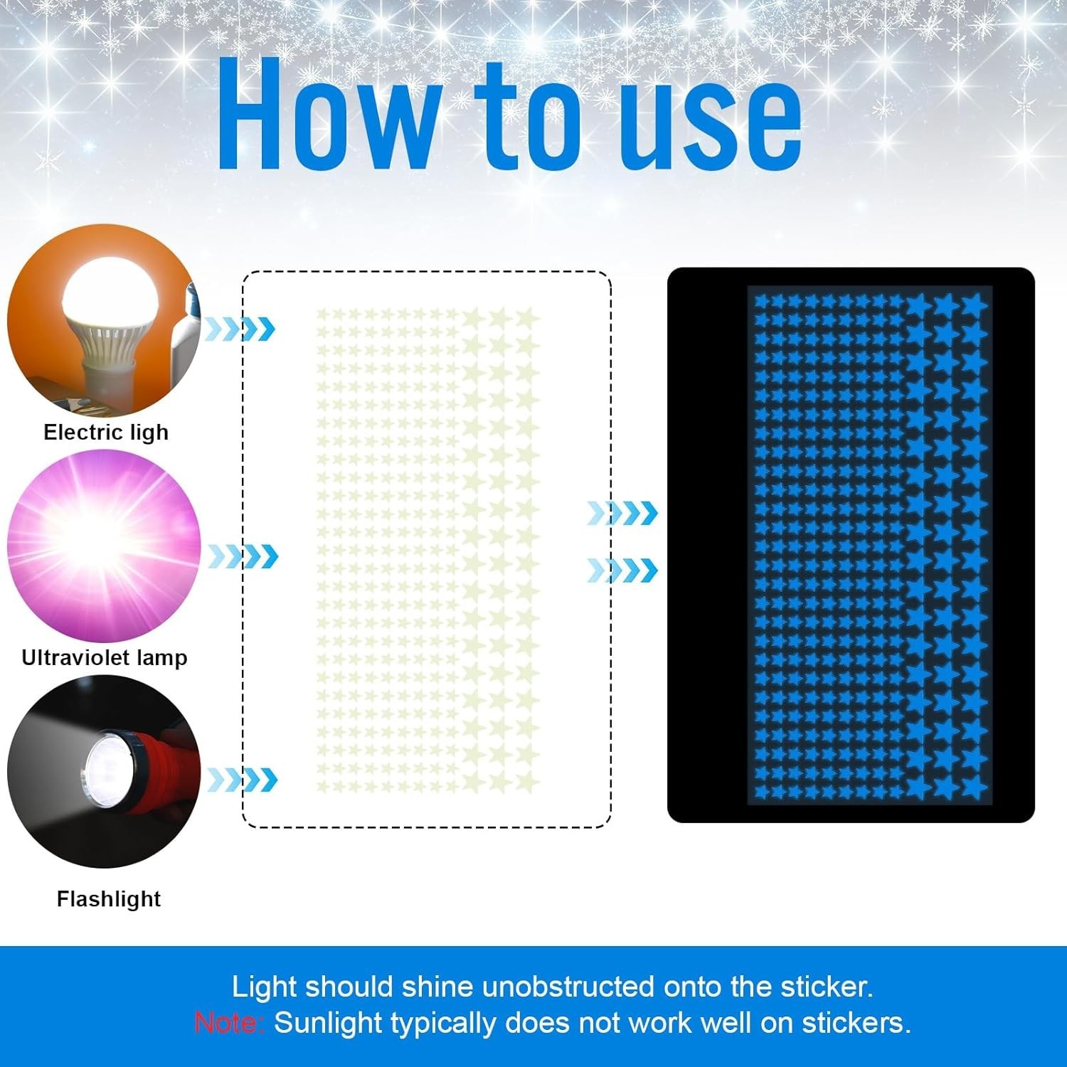 Glow in The Dark Stars Ceiling Stars Glow in The Dark Moon and Star Space Galaxy