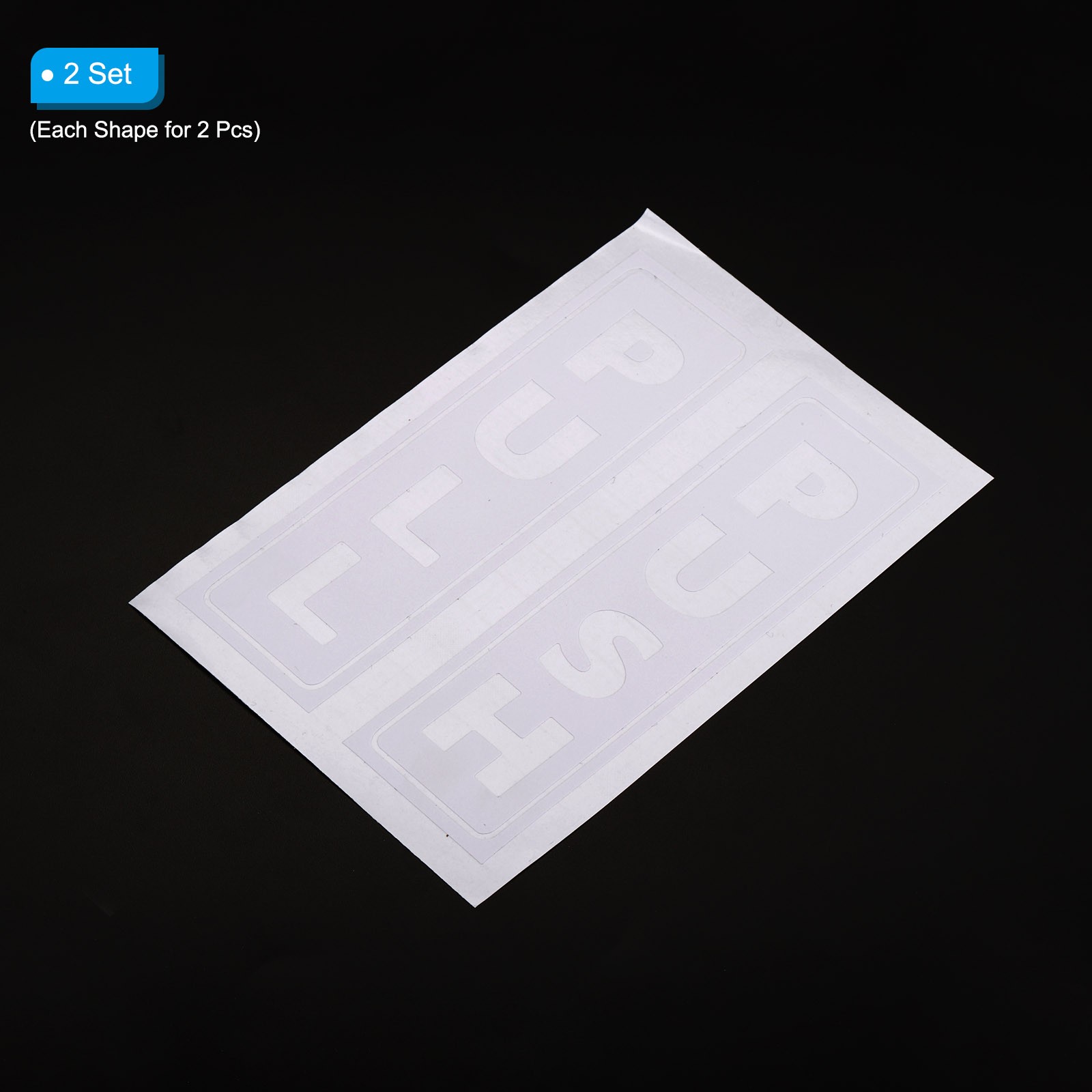 2Set 2"x5" PVC Adhesive Vertical Push Pull Door Sign White