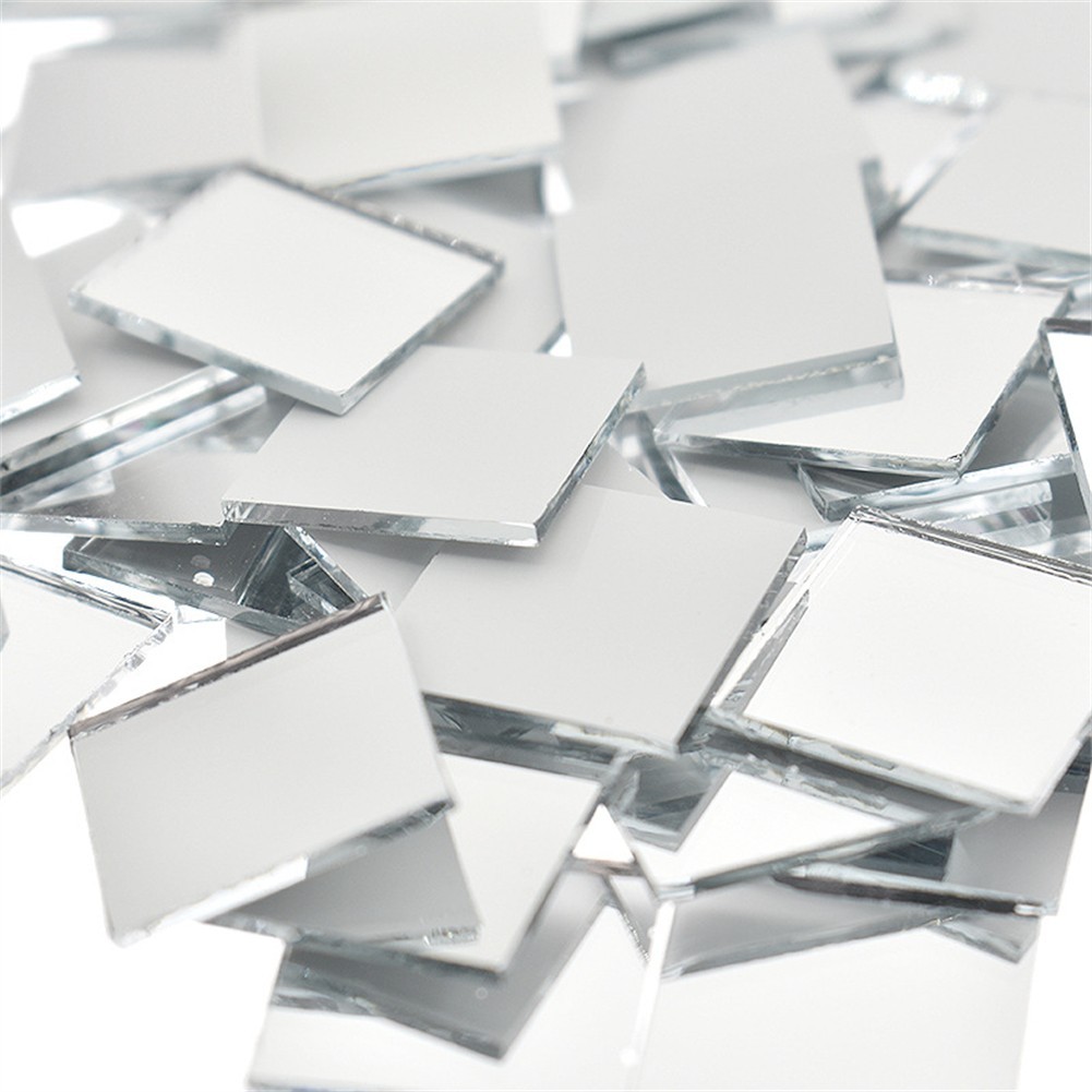 Mirror Stickers Gold Rose Gold Self-adhesive Silver Small Square Tiles