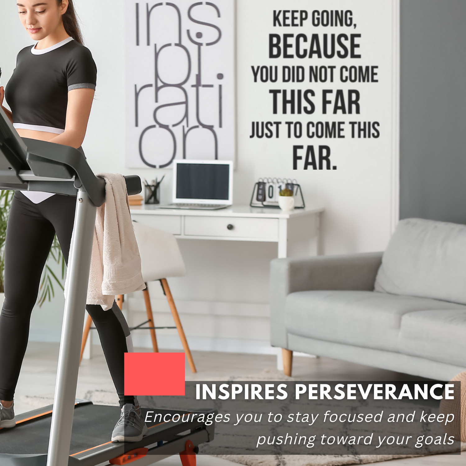 Motivational Wall Decal Quote – Keep Going – Inspirational Home or Gym Decor