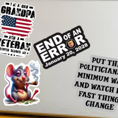 A Cool Mouse Enjoying A Smoke Durable, High Quality, Easy To Apply Vinyl Sticker