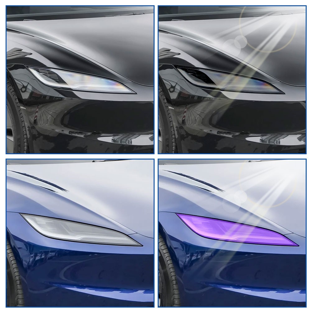 New Self-healing Headlight Film Anti Scratches Protect Smoke Black Car Lamp Tint