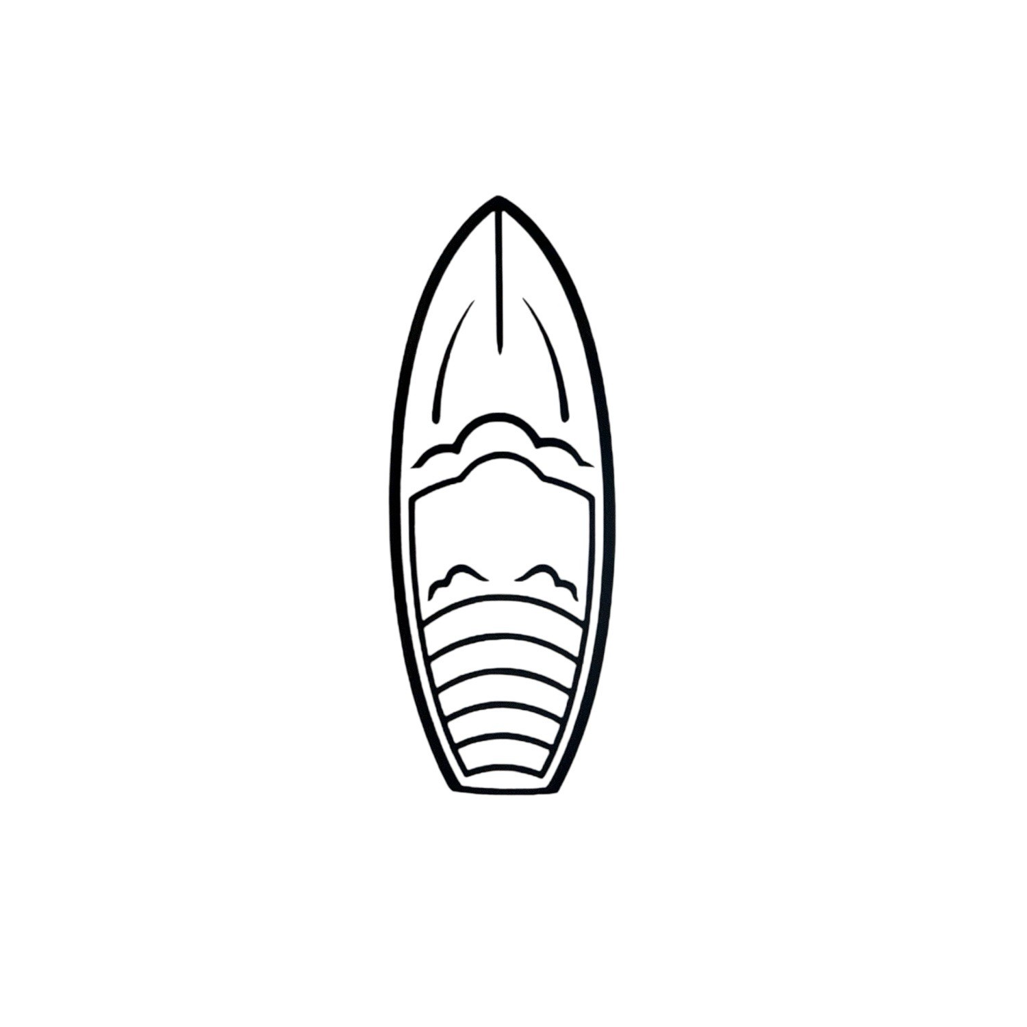 Surfboard Vinyl Decal for car Windows Laptops Any Smooth Surface design #17