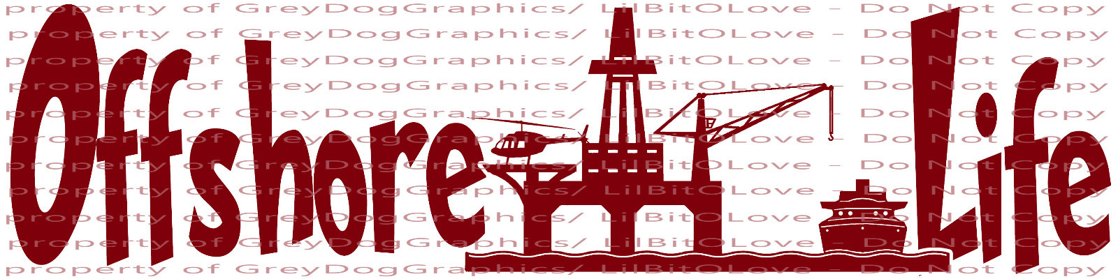 Offshore Life Oil Rig Roughneck Vinyl Decal Oil Platform Rig Industry Sticker