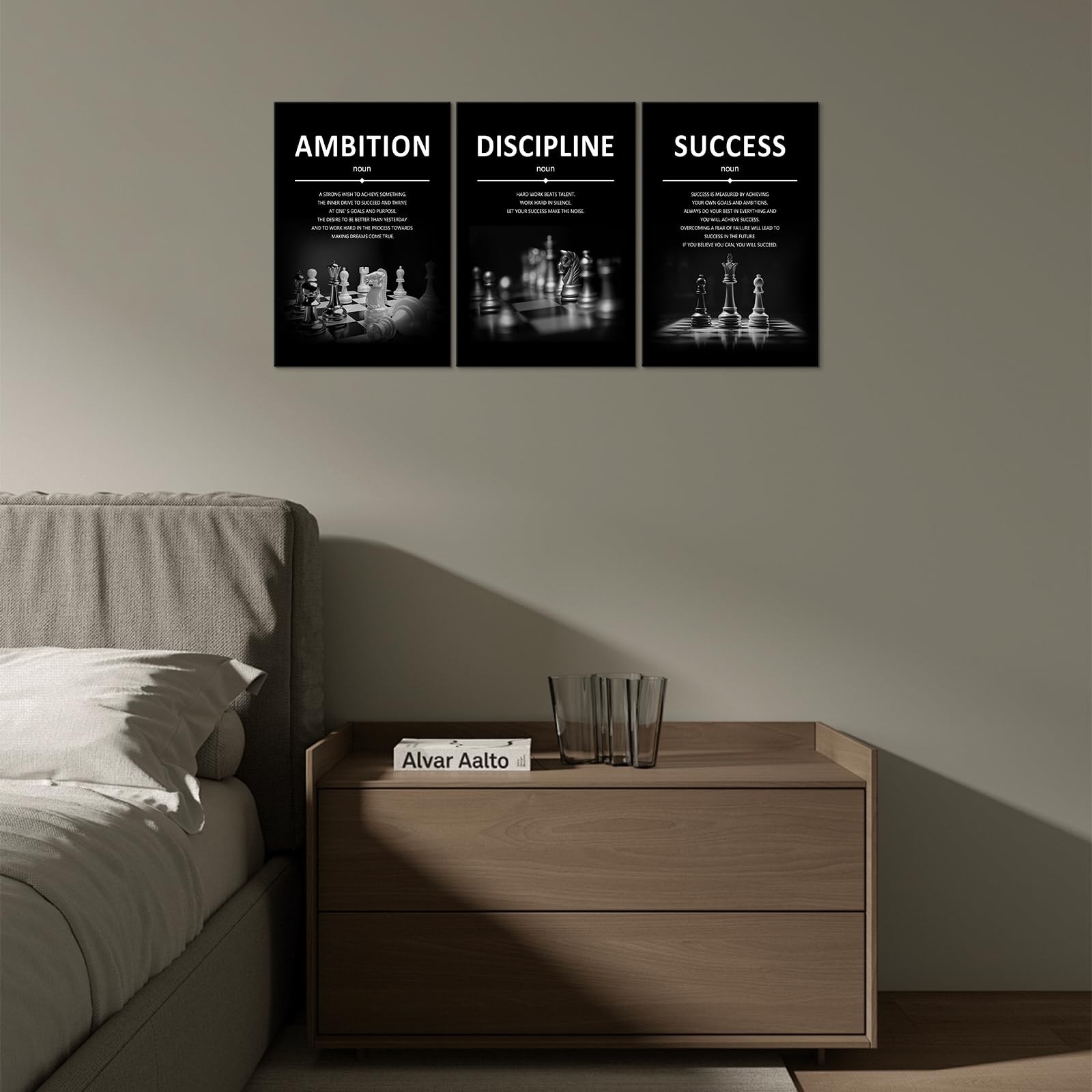 Xbolu Motivational Wall Decor Success Wall Art Inspirational Quotes Pictures …