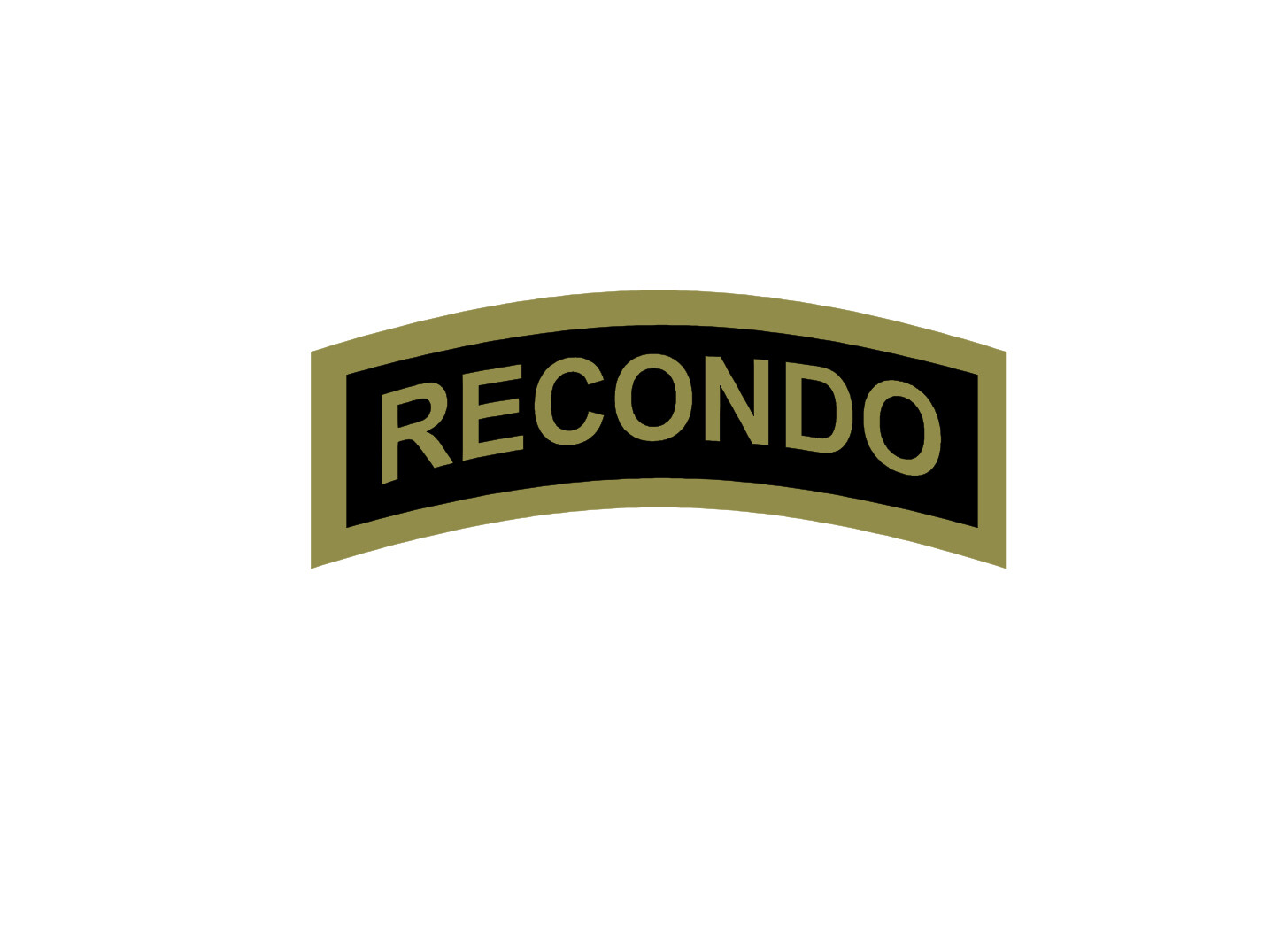 RECONDO Tab Car Vinyl Window Decal/Sticker OLIVE/BLACK