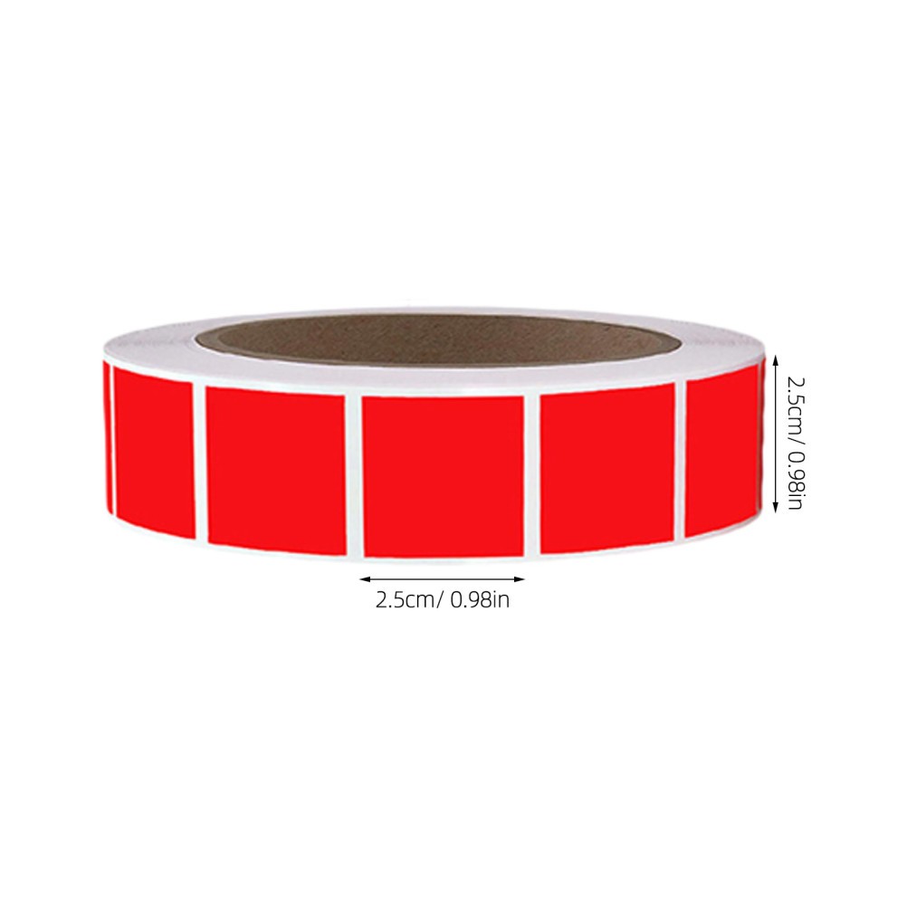 4 Rolls Colored Self Adhesive Labels: 1 X 1 Inch Removable Square Color Coding
