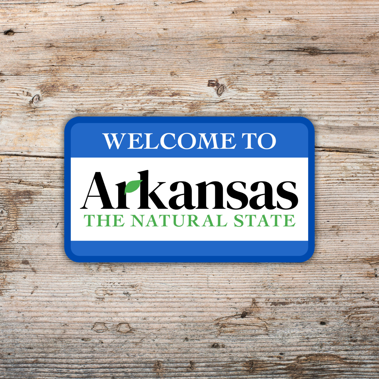 Welcome to Arkansas Sticker The Natural State Vinyl Decal Waterproof Travel