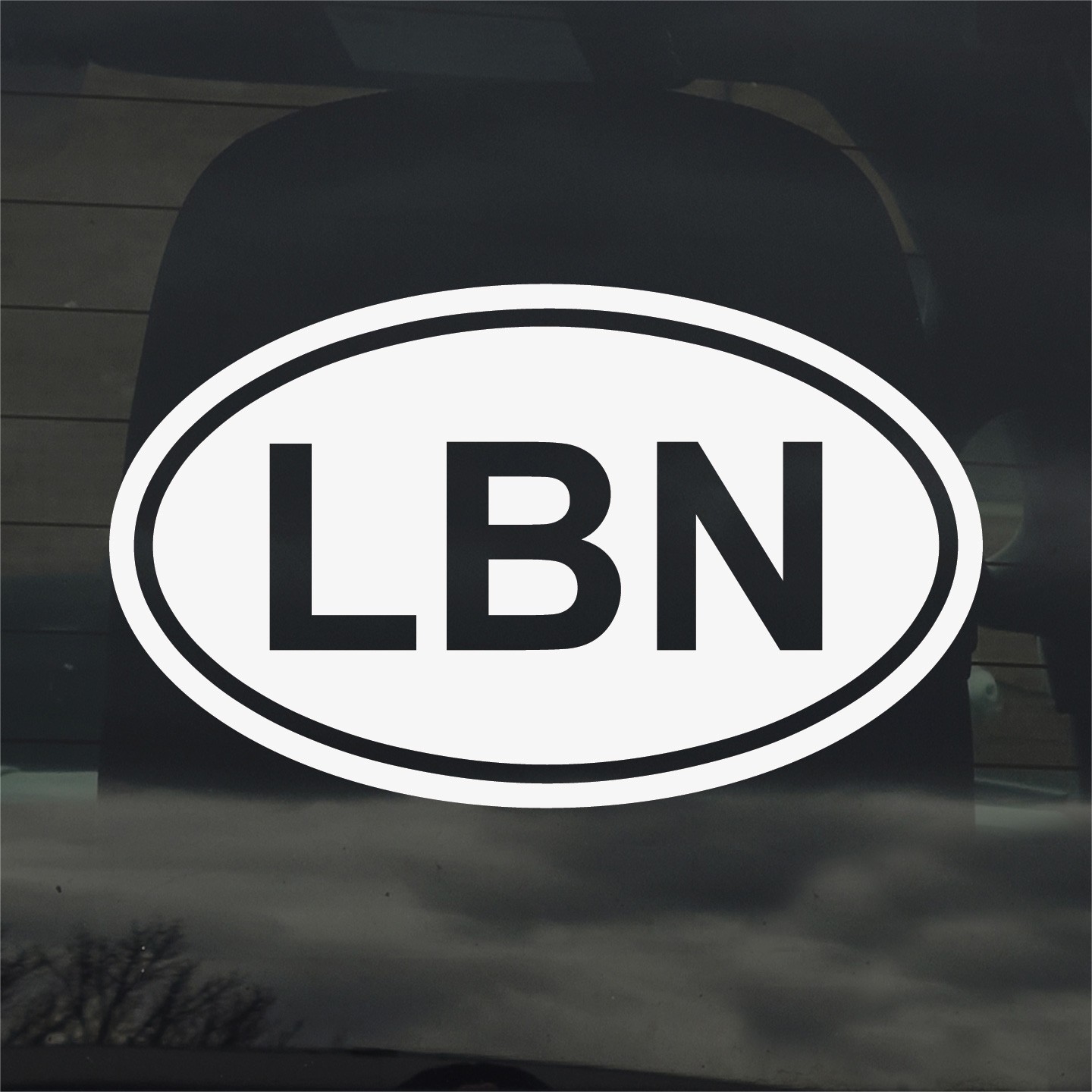 Lebanon LBN Oval Country Code Vinyl Decal Sticker for Car Window Laptop & Gifts