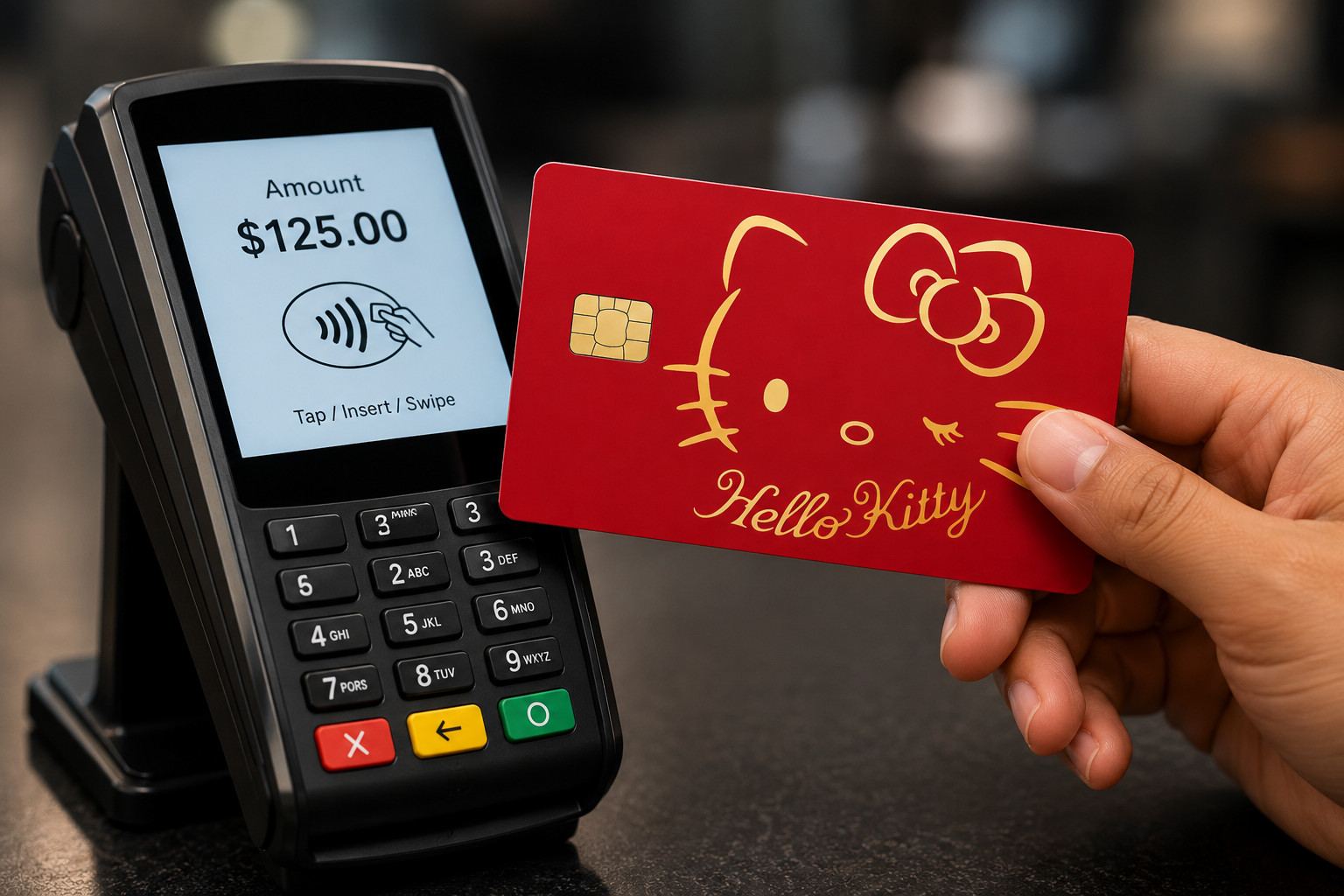 Hello Kitty Luxury Red Credit Card Skin Cute Debit Card Vinyl Sticker