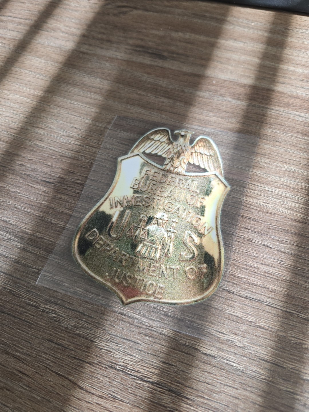 FBI Dept Of Justice Badge UV DTF Decal Sticker Waterproof Made In USA