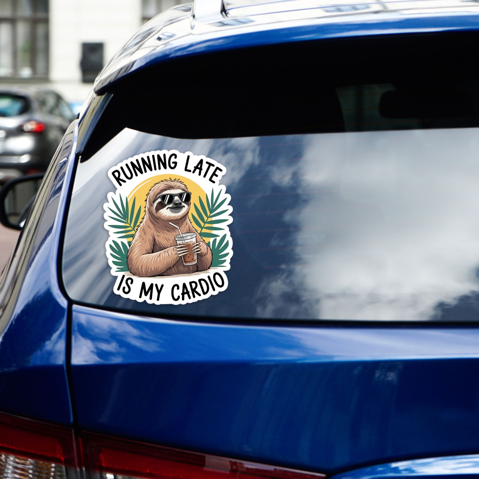 Running Late Is My Cardio – Vinyl Decal Sticker – Car Window Laptop – #1739