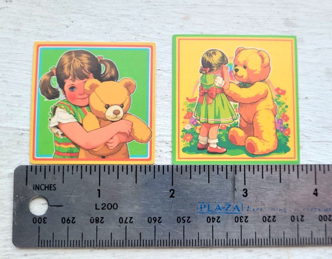 Haunted Active Spirit Girl And Creepy Cuddly Teddy Bear Sticker Lot Of 2 Pcs