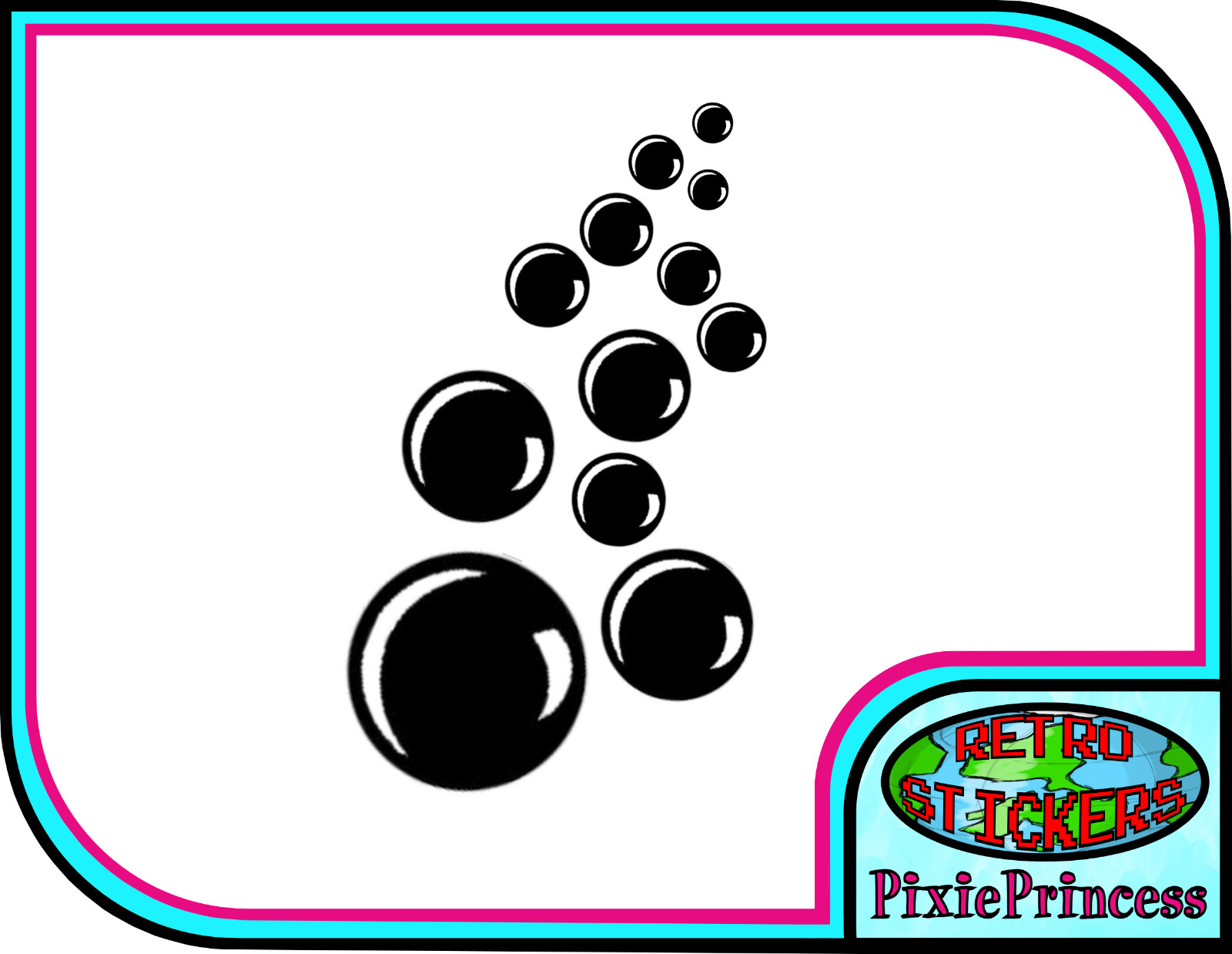 Bubbles A Vinyl Stickers Wall Bathroom Shower Window Mirror Home Tile Art Decal