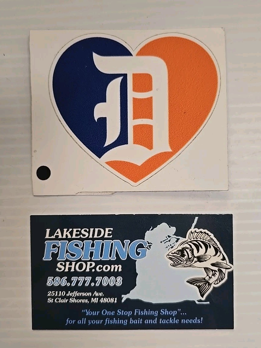 "DETROIT TIGER FAN PACK" 3 HIGH GLOSS VINYL STICKERS & OLD ENGLISH D DECAL CLING