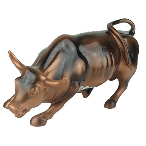 Official Bronze Wall Street Bull Stock Market NYC Figurine Statue (X-Large 8")