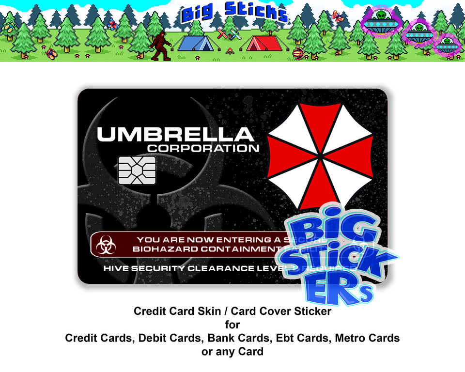 Evill Residents Umbrella Corp Credit Card Skin Cover SMART ATM Sticker Wrap