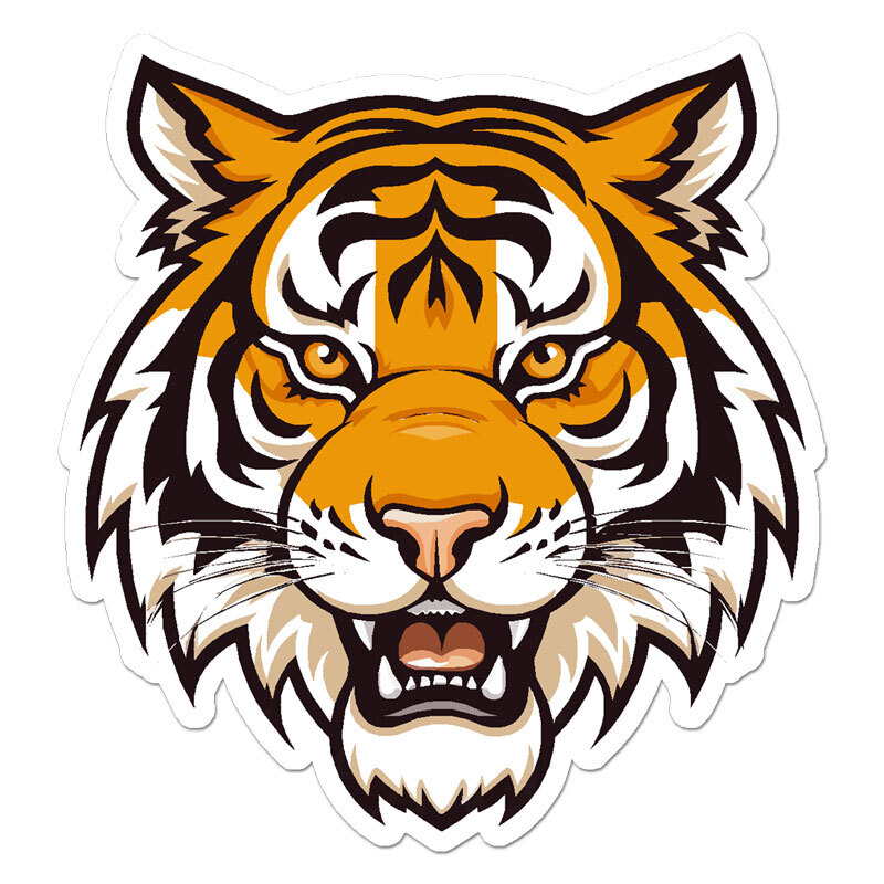 Tiger Head, Vinyl Decal Sticker, Indoor Outdoor, 3 Sizes, #11241