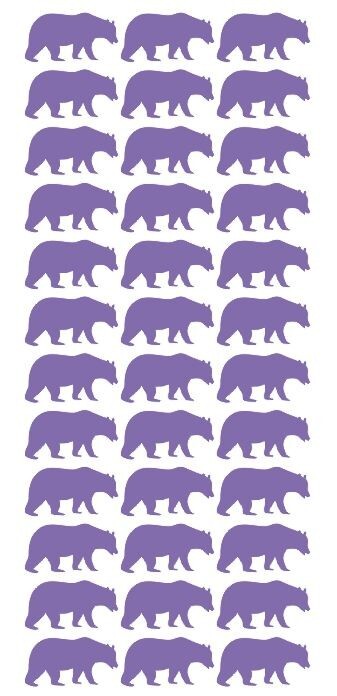 Bear Stickers Sticker Lavender 1-1/4" DC16-043