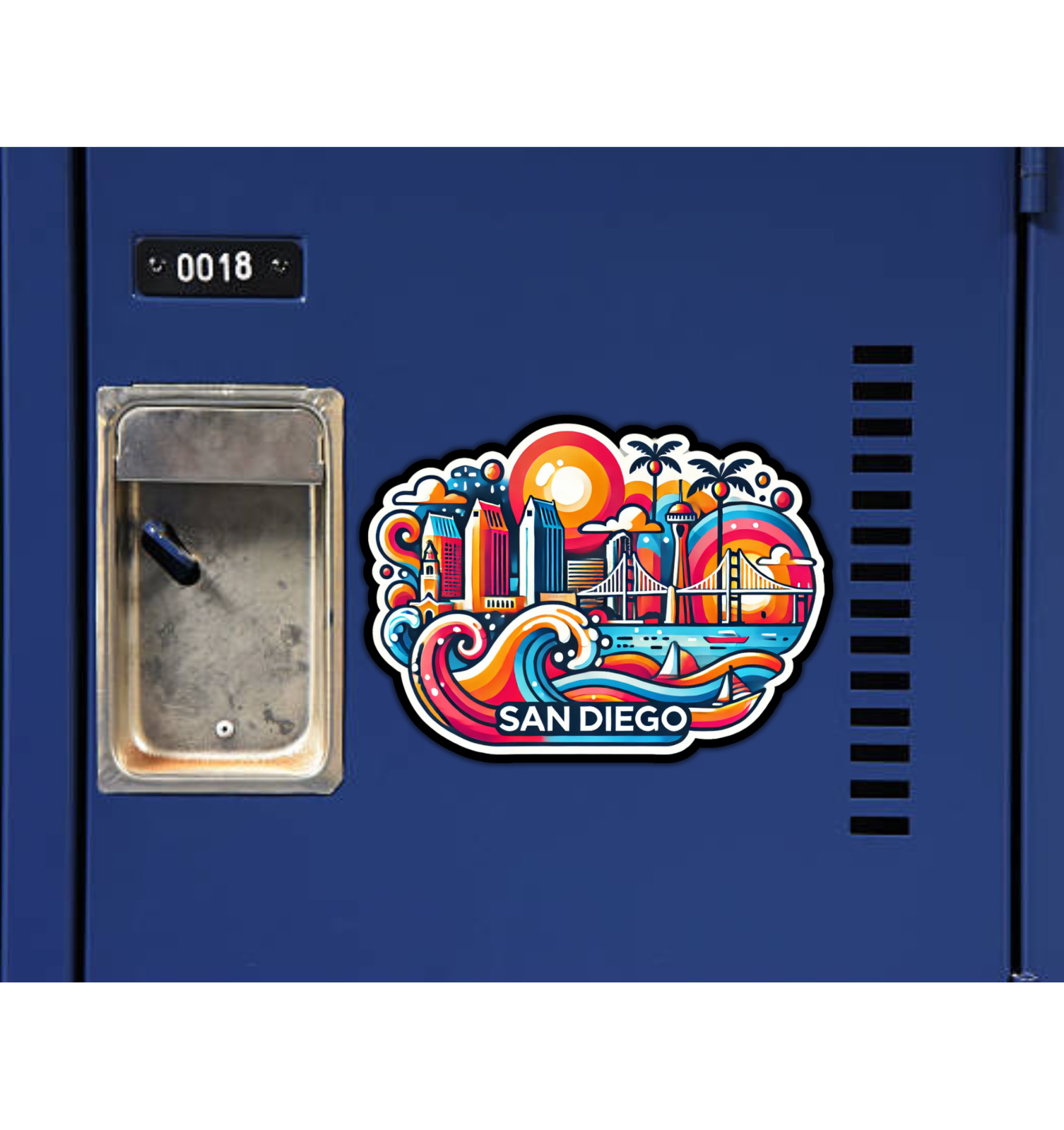San Diego Fridge Magnet or Laptop Sticker