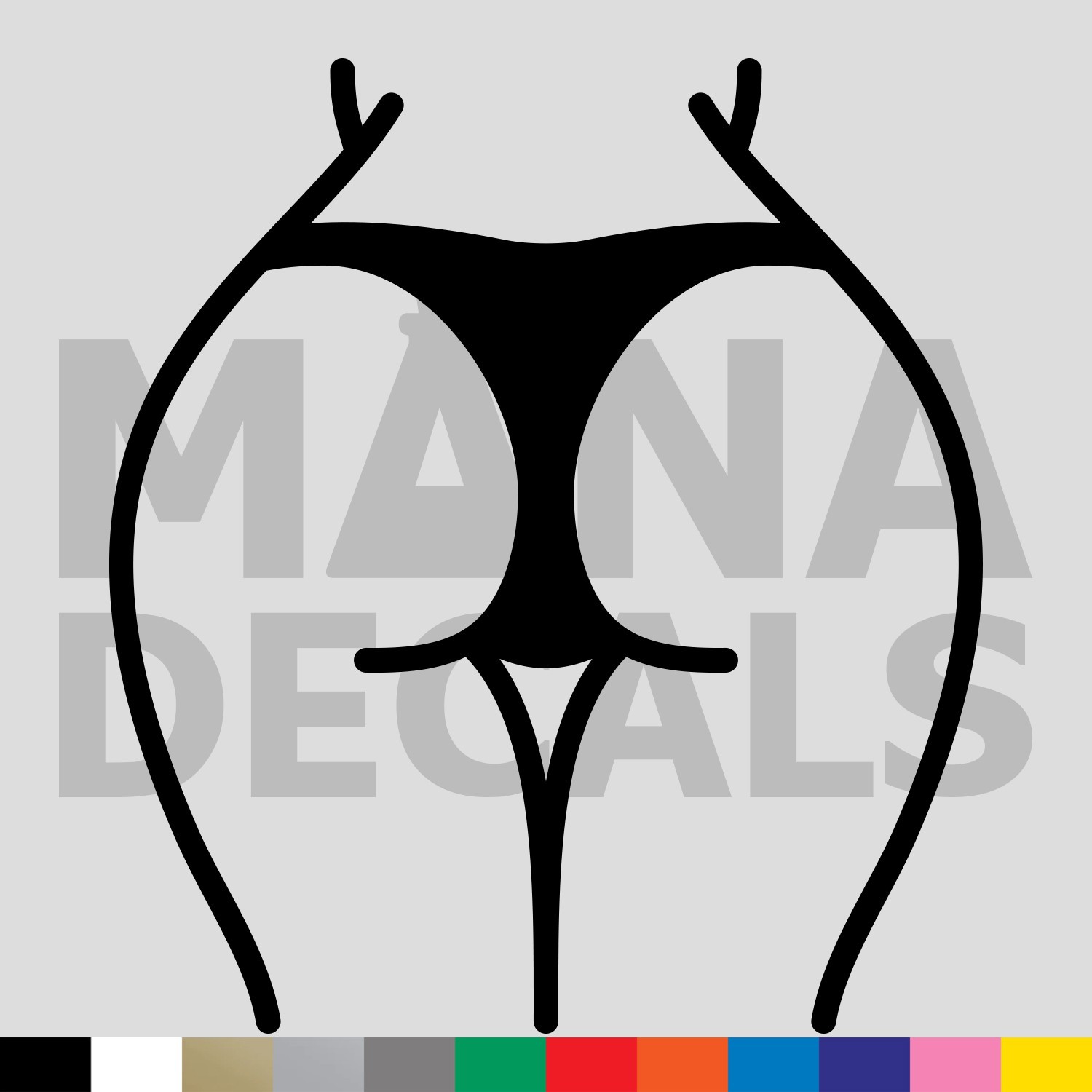 Bikini Bottom Vinyl Die Cut Decal Sticker – Sexy Lady Woman Panties Silhouette