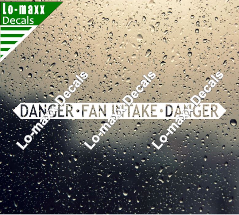 Danger Fan Intake Fighter Jet Militarily Aircraft Insignia Die Cut Vinyl Decal