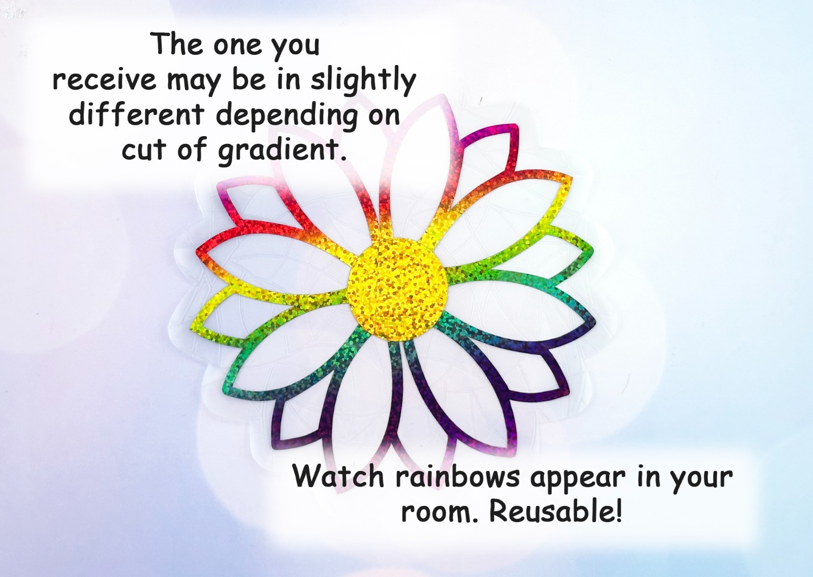 Floral Window Cling Suncatcher Decal Rainbow Maker Prism