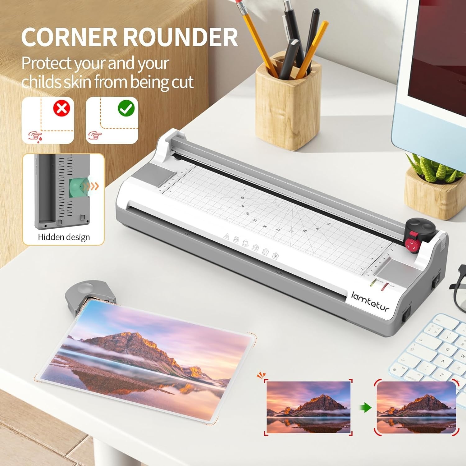 7-in-1 Thermal Laminator Machine 11X17 with 20 Letter Size Laminating Sheets,…