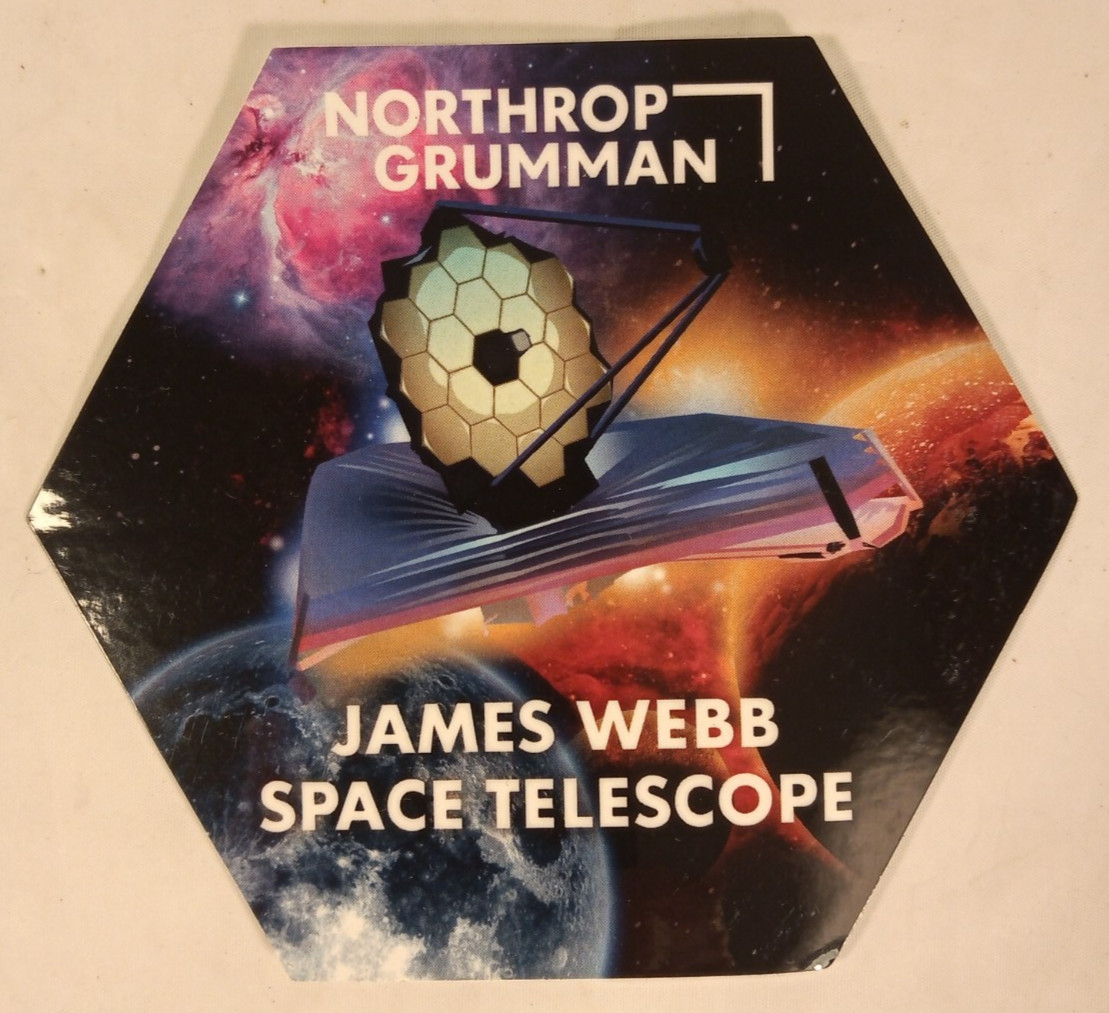 James Webb Space Telescope Sticker Northrop Grumman JWST Hexagon NASA ESA CSA 4"
