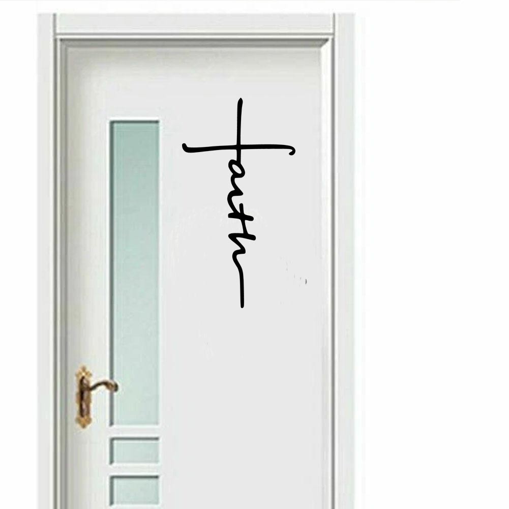 Faith Cross Christian Church Vinyl Decal Sticker for Car Window Wall Door