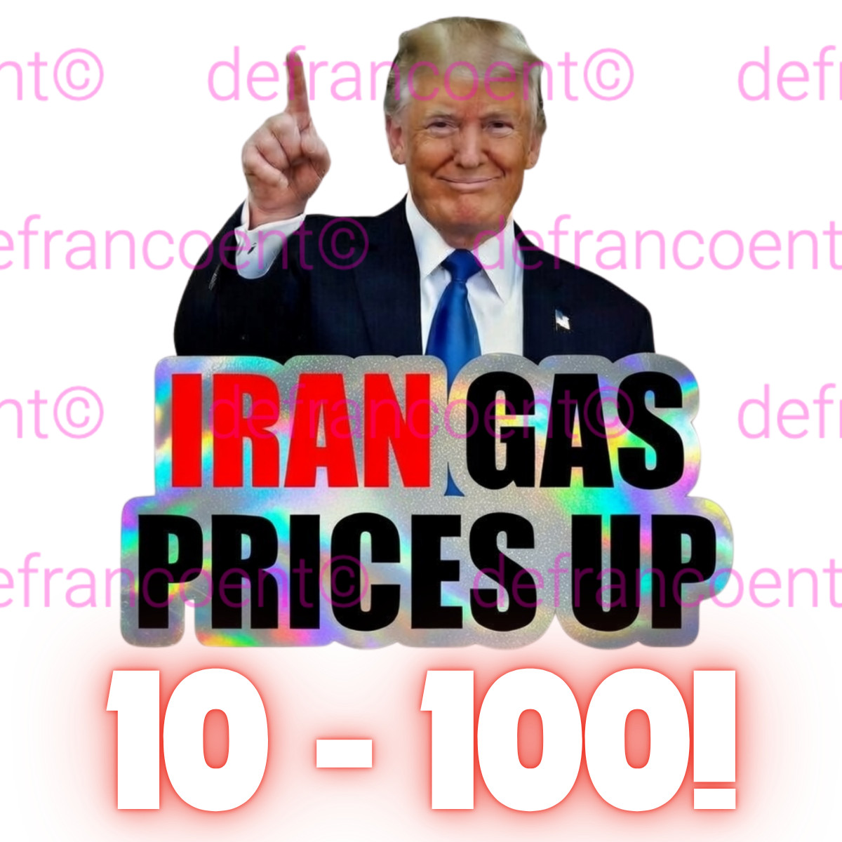 Gas Stickers Trump Did That Gas Pump Iran Gas Prices Up! 10 – 100 pk Bibi Holo