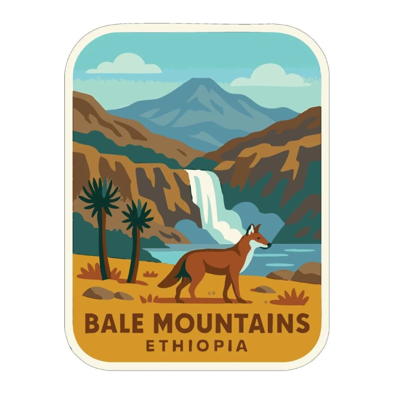 Bale Mountains Ethiopia Iron On Heat Transfer Vinyl HTV World National Parks