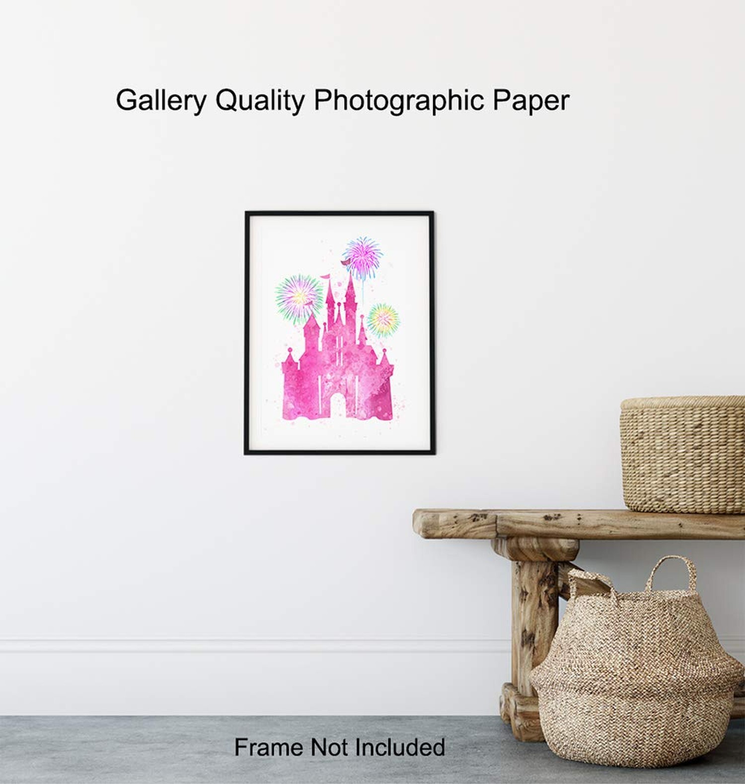 Castle Wall Art Poster print – Perfect Girl Room Decor for Kids and Women – G…