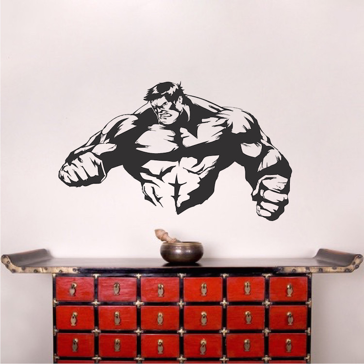 Hulk Wall Decal Marvel Avengers Wall Mural Vinyl Removable Superhero Design, s92
