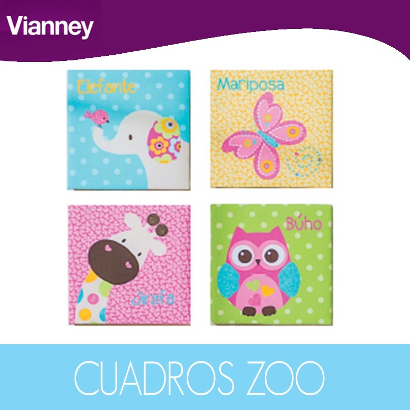 vianney new generation 4 decorative wall frames zoo. for Nursery or baby room