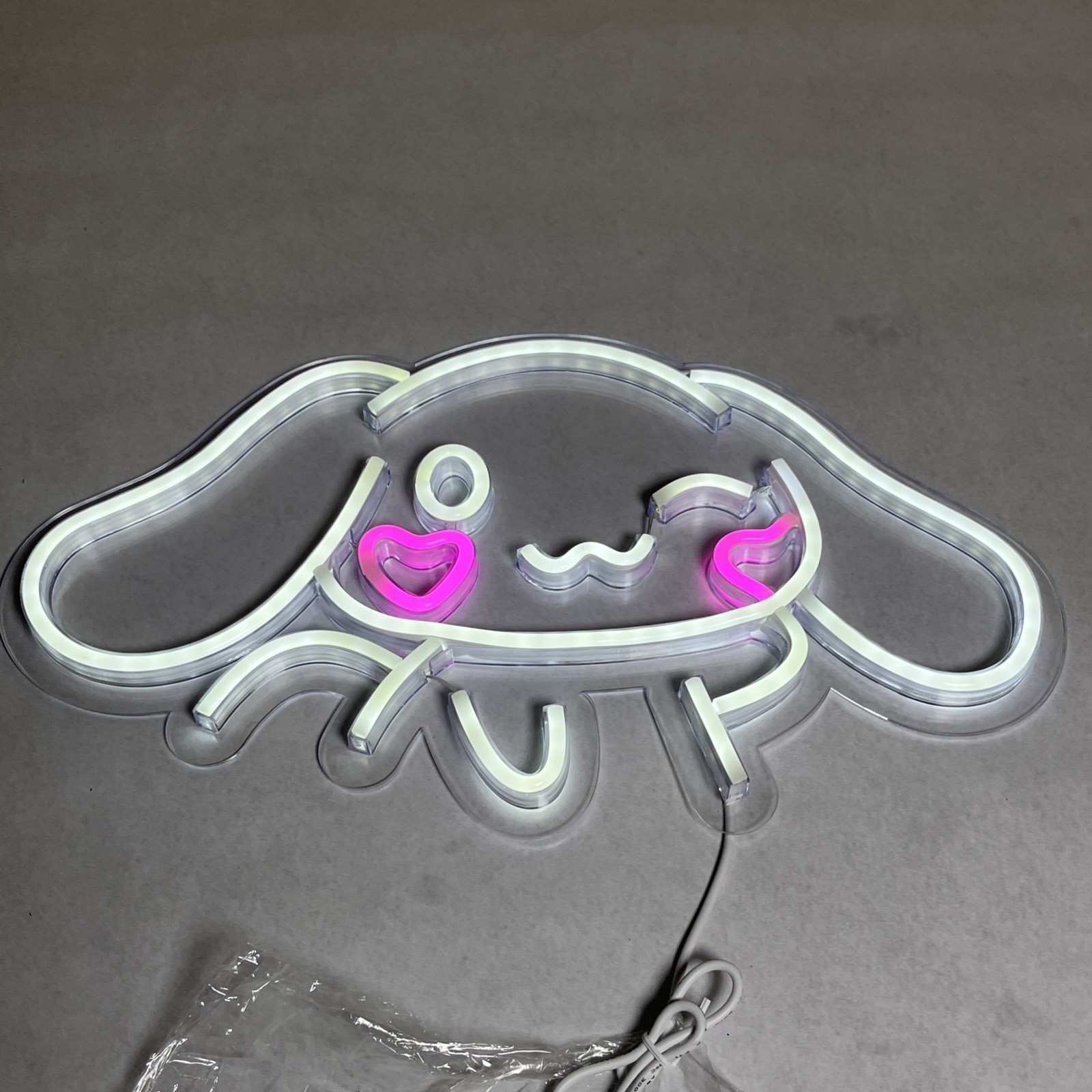 Anime Neon Sign LED Signs Wall Decor Dimmable Cinnamon Roll 17.5” x 9.5”
