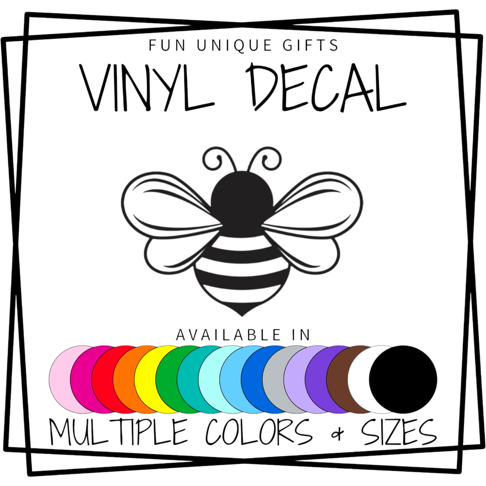 Bumble Bee Vinyl Decal Sticker -Multiple Colors & Sizes- SHIPS FREE!