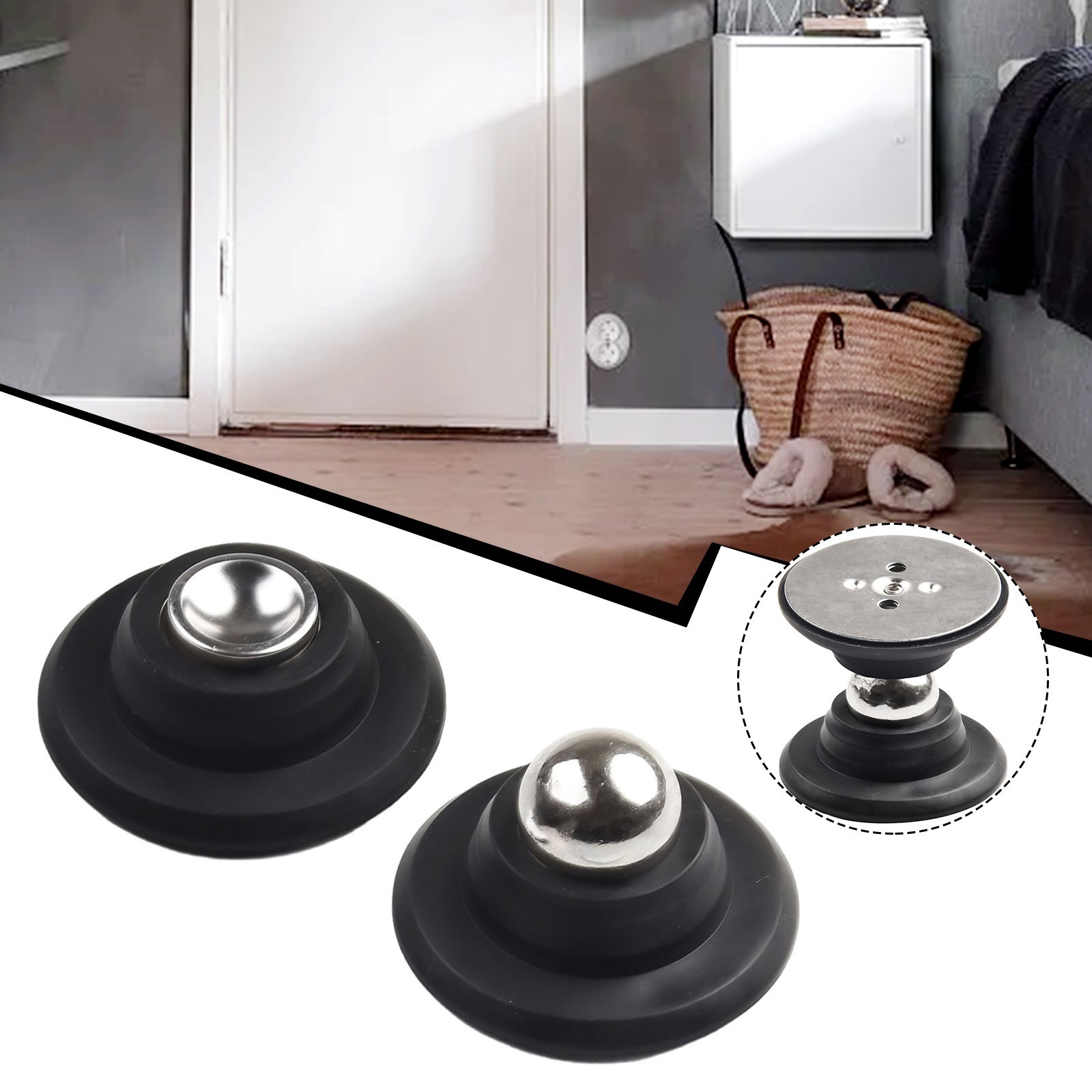 Silicone Door Stop Short Door Stopper Widened Fixed Base Multiple Choices