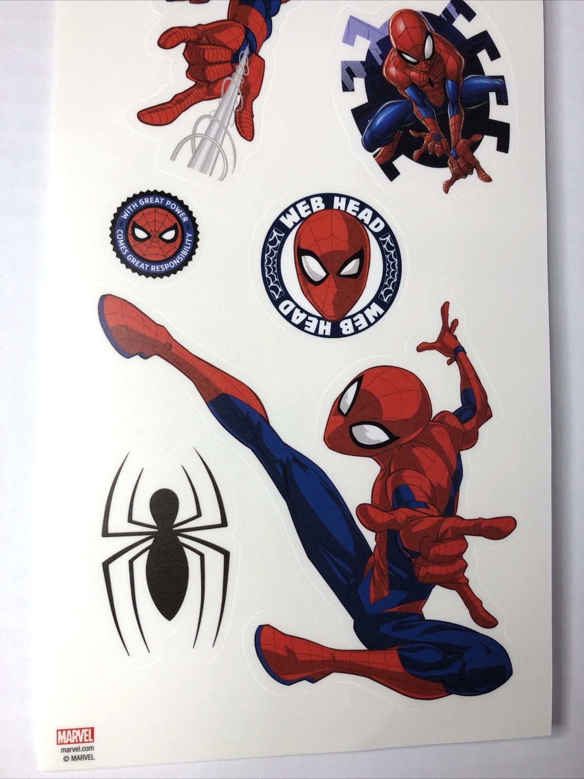 Spider-Man Wall Decals Removable & Repositionable Marvel Made in USA
