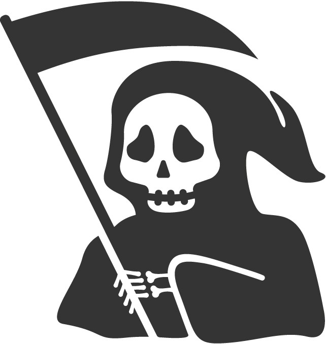 Grim Reaper Traditional American Gothic Skull Death Vinyl Decal Sticker Car