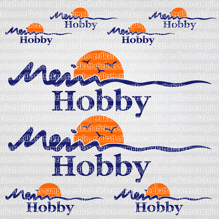 My Hobby decals 8x motorhome stickers for caravan RV camper Mein Hobby foil