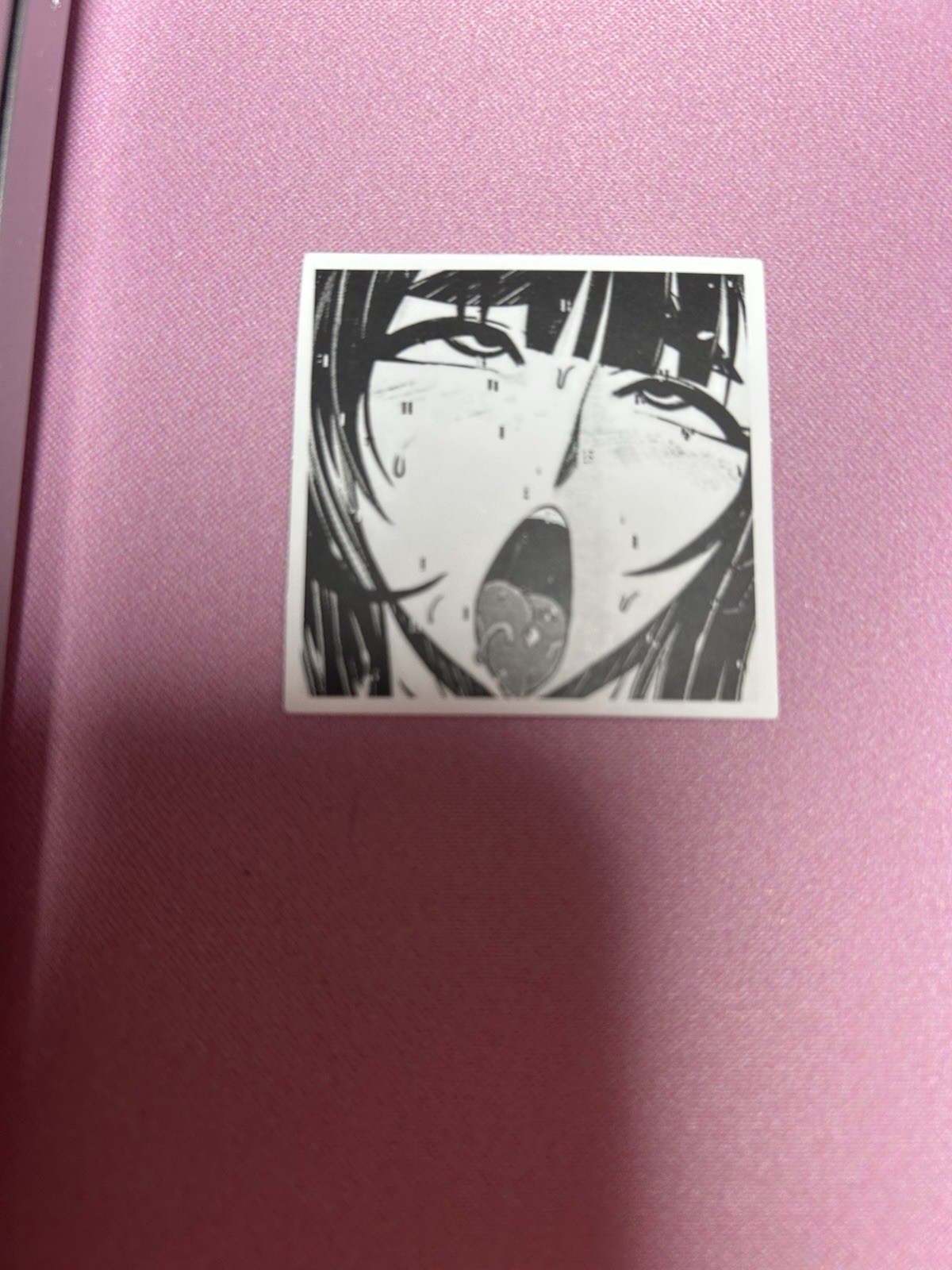 black and white waifu lewd fantasy girl sticker #16