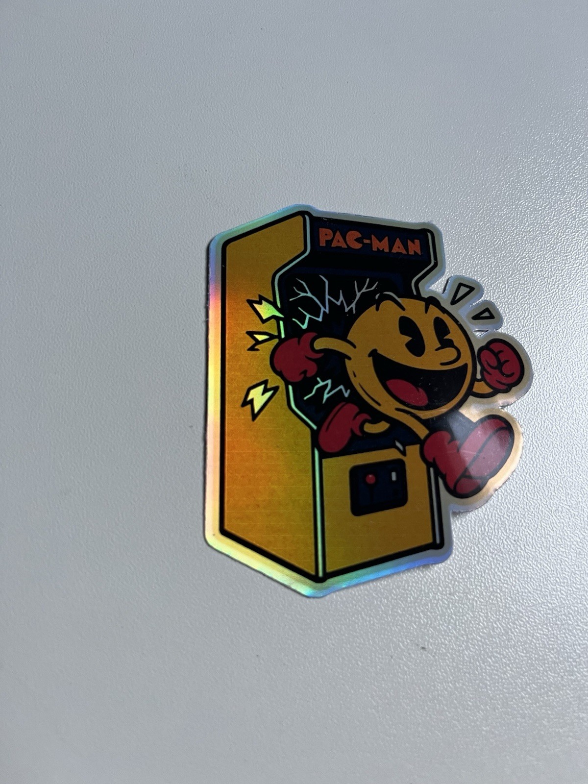 pac man Retro arcade machine 3inch Holographic Sticker