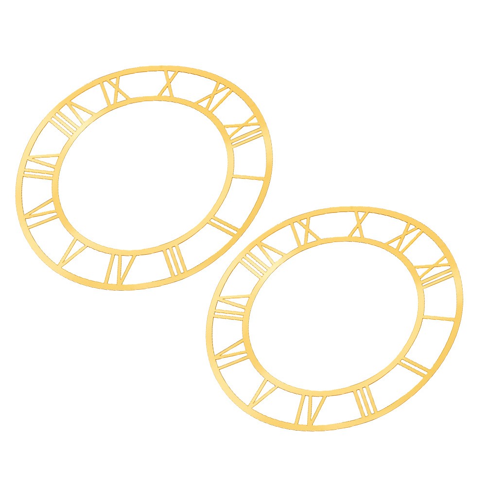 2 Pcs Clock Face Sticker Numbers Self Adhesive Wall Roman Numerals