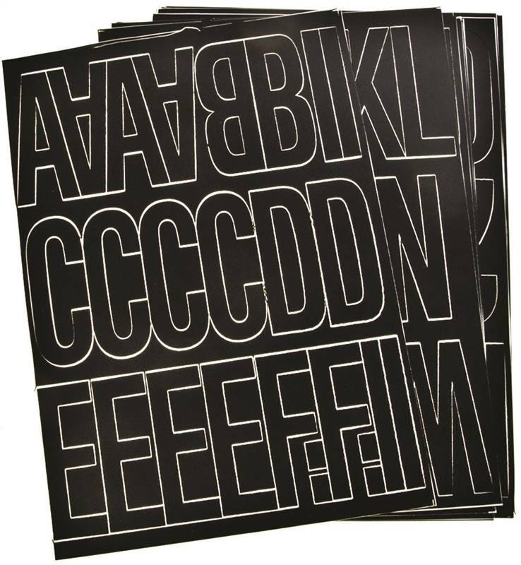NEW HY-KO 30035 3" BLACK VINYL PACK OF (156) NUMBERS & LETTERS 6635676