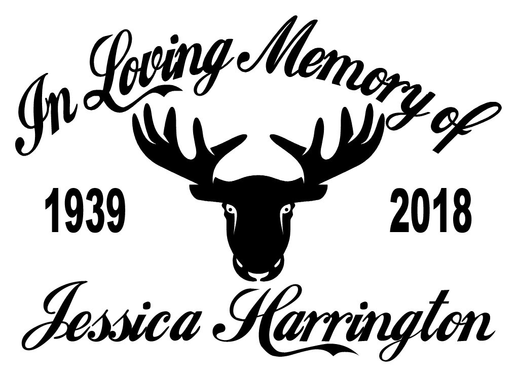 In Loving Memory Hunter Moose Icon Vinyl Memorial Sticker Decal – 2 Font Choices