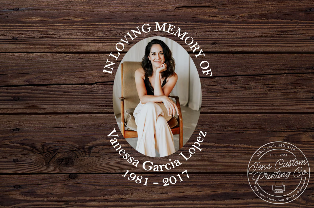 Oval Photo Memorial Decal In Memory Sticker Funeral Gift Mourning Gift
