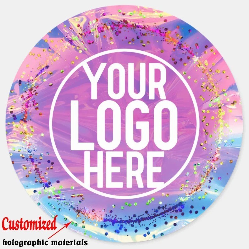 Personalized 3CM4CM4.9CM6CM holographic sticker PDF File