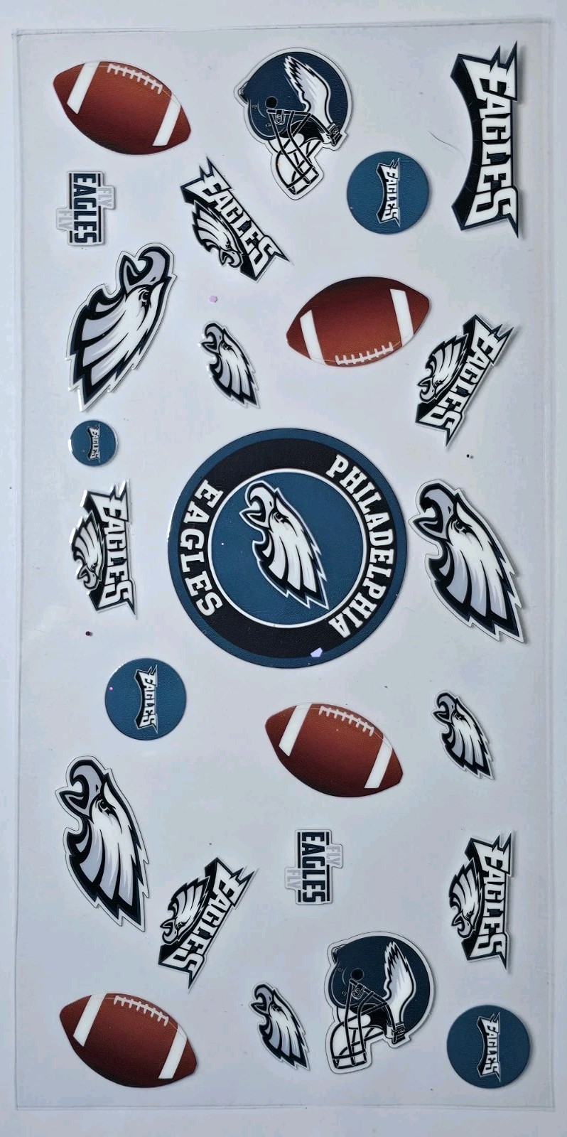 Eagles Football Transfer Sticker Wrap Tumbler UVDTF BUY 10+ GET COMBINED SHIP